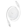 Kabel zwijany Baseus Free2Pull 60W USB-C - USB-C 1m - biały